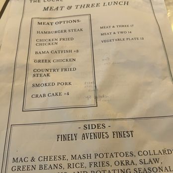The Local - Meat & 3 lunch menu - Bars Near Me - Vestavia Hills, Alabama The Local - Meat & 3 lunch menu - Bars Near Me - Vestavia Hills, Alabama