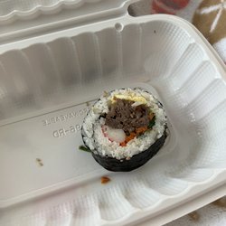 The bulgogi kimbap is absolutely delicious! I order it about once a week and it's consistently perfection. Highly recommend.