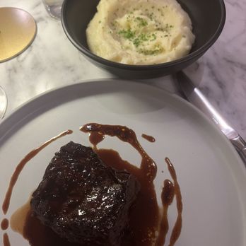 ELDO - Filet with peppercorn demi glaze and mashed potatoes. - Seafood Near Me - El Dorado Hills, California