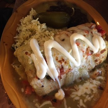 Oscar's Cafe - Chili Verde Burrito ($18) - Mexican Near Me - Springdale, Utah