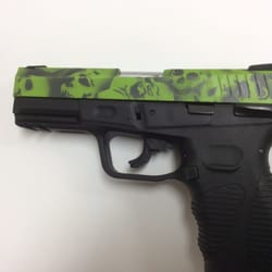 Get Some Guns - Zombie green with skulls
