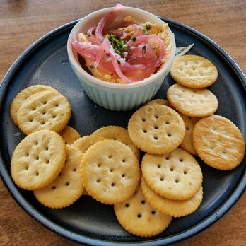 The Monroe - Pimento Cheese with Ritz crackers...has a nice kick to it - New American Near Me - Orlando, Florida The Monroe - Pimento Cheese with Ritz crackers...has a nice kick to it - New American Near Me - Orlando, Florida