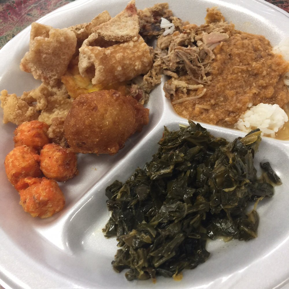 Carolina Bar-B-Que - Love they have fried chicken skin with bits of moist  chicken meat attached!  Mmm. - Barbeque Near Me - New Ellenton, South Carolina
