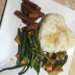 An Lac Vegan - $10 Lunch Special with love - heart shaped rice