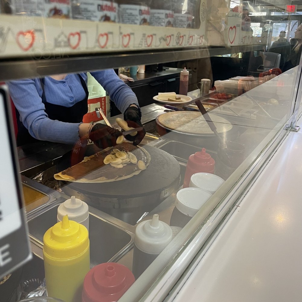 You can see your crepe being made! You can see your crepe being made!