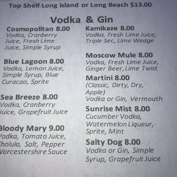 Pond  - Drink menu - New American Near Me - Warner Robins, Georgia