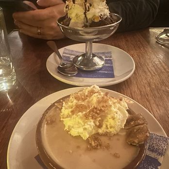 Blue Plate - Dessert was butterscotch pudding and a brownie sundae - American Near Me - San Francisco, California Blue Plate - Dessert was butterscotch pudding and a brownie sundae - American Near Me - San Francisco, California
