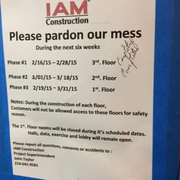 Construction notices. Construction notices.