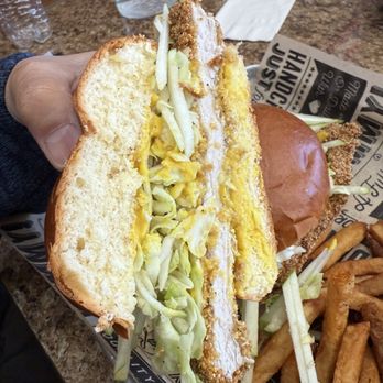 Falcon's Handcrafted Sandwiches - Cross section of da Falcon Pork Tenderloin - Sandwiches Near Me - Chicago, Illinois