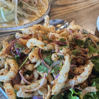 Pattaya Bay Thai Restaurant - 36. Three Crispy Salad - Thai Near Me - Los Angeles, California