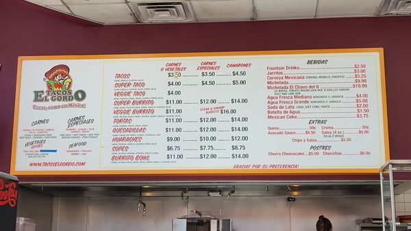 Menu photo 1 Tacos El Gordo Hayward, CA Menu photo 1 Tacos El Gordo Hayward, CA