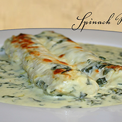 Falsetta's Casa Nova - Spinach Manicotti is being served here at Falsetta's Casa Nova