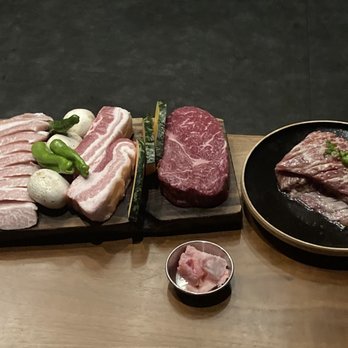 Nubiani - Pork jowl, pork belly, ribeye, and marinated short rib - Korean Near Me - New York, New York