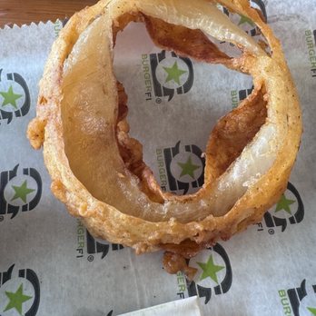 BurgerFi - One of the onion rings were half the batter is already gone and not really adhering to the onion. - Hot Dogs Near Me - Jacksonville, Florida