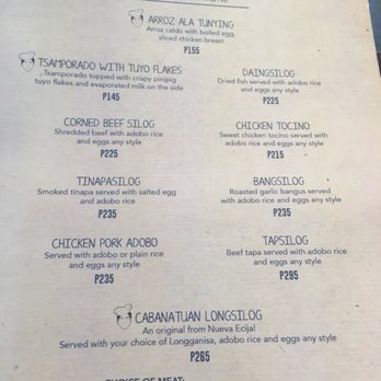 Ka Tunying's Cafe - Menu - Filipino Near Me - Mandaluyong, NCR