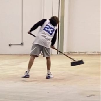 Interior Cleaning Services - Sweeping up glue dust - Home Cleaning Near Me - St. Joseph, Missouri