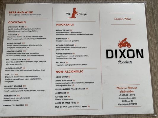 Menu photo 5 Dixon Roadside Woodstock, NY Menu photo 5 Dixon Roadside Woodstock, NY