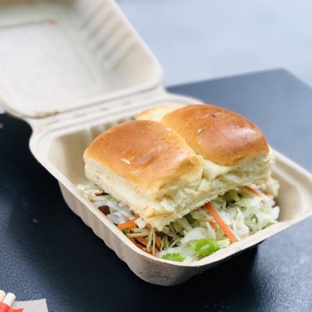 Marination - One spam slider and one Kālua pig slider - Asian Fusion Near Me - Seattle, Washington
