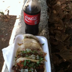 Los Jardineros - Carnitas and chorizo tacos.