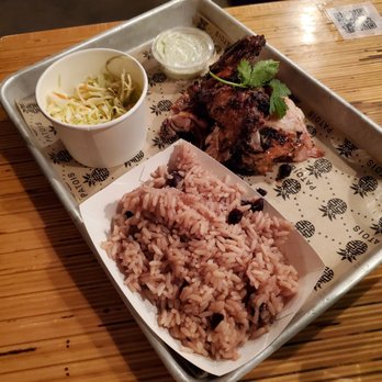 Patois Toronto - Juicy Jerk Chicken: Smoked, rotisserie roasted, garlic sauce - single $18 - Chinese Near Me - Toronto, Ontario