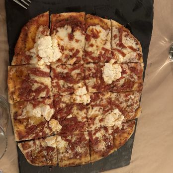 Bird and Bottle - Hot honey pepperoni flatbread - New American Near Me - Tulsa, Oklahoma