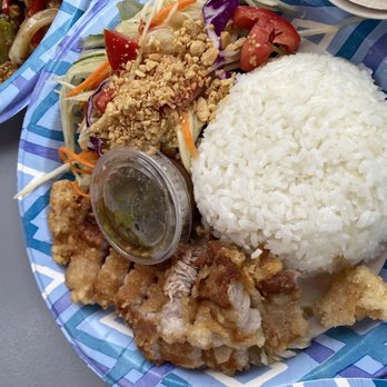 Ae's Thai Kitchen - Fried pork belly with papaya salad - Thai Near Me - Hana, Hawaii Ae's Thai Kitchen - Fried pork belly with papaya salad - Thai Near Me - Hana, Hawaii