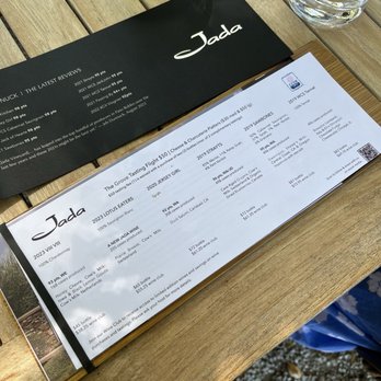 Jada Vineyard & Winery - Tasing menu - Wineries Near Me - Paso Robles, California Jada Vineyard & Winery - Tasing menu - Wineries Near Me - Paso Robles, California