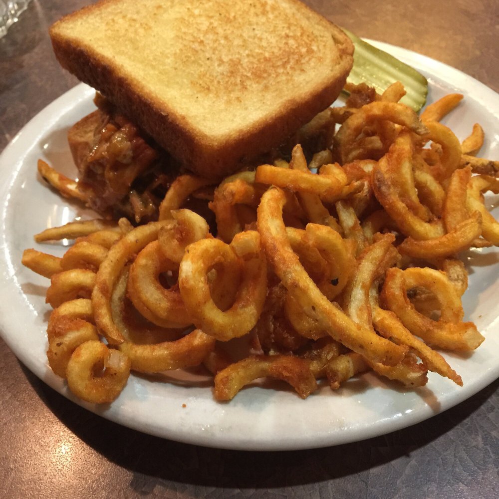 Dynamite Dick's Dining Emporium - Texas toast pulled pork sandwich with viper sauce - American Near Me - Cripple Creek, Colorado