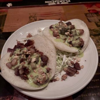 Braise - Steamed Pork Buns - Scallion vinaigrette & spiced peanuts - New American Near Me - Milwaukee, Wisconsin