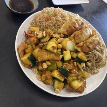 Soy & Spice Cafe - Three Item combo with double kung pao chicken and popstickers - Vietnamese Near Me - Bakersfield, California