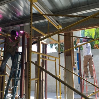 Paradise Welding & Custom Fabrication - Installing structural steel columns. - Metal Fabricators Near Me - Naples, Florida Paradise Welding & Custom Fabrication - Installing structural steel columns. - Metal Fabricators Near Me - Naples, Florida
