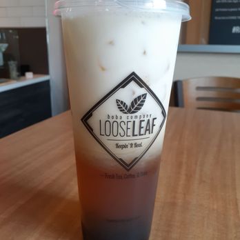 Loose Leaf Boba Co - Alishan oolong boba milk tea with regular milk - Bubble Tea Near Me - Wallingford, Connecticut Loose Leaf Boba Co - Alishan oolong boba milk tea with regular milk - Bubble Tea Near Me - Wallingford, Connecticut