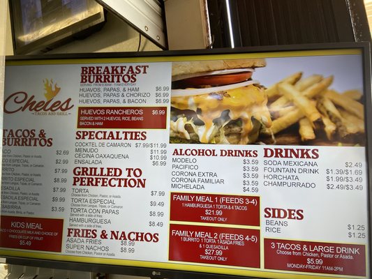 Menu photo 2 Cheles Tacos Grill Madera, CA Menu photo 2 Cheles Tacos Grill Madera, CA