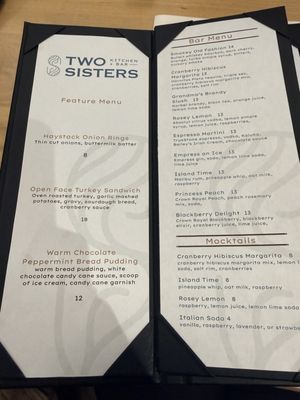 Menu photo 4 Two Sisters Kitchen + Bar Oronoco, MN