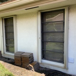 Old awning windows to be replaced with double hung. Old awning windows to be replaced with double hung.