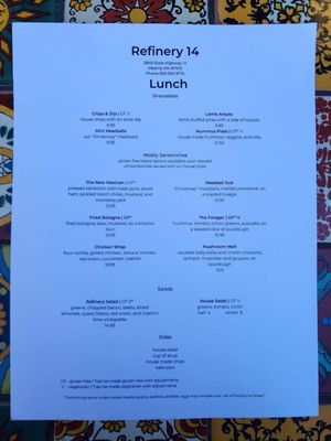 Menu photo 3 Refinery 14 Madrid, NM