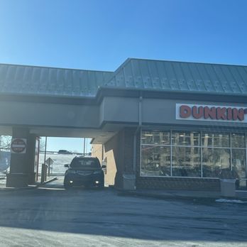 Dunkin' -  a car parked in front of a dunkin donuts store - Donuts Near Me - Bridgeport, Connecticut