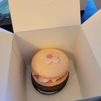 SAGA Kitchen - Black sesame and Sakura macaron - Dim Sum Near Me - Alameda, California