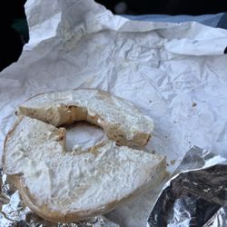 Old King's Coffeehouse - Rubber bagel with barely any cream cheese