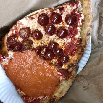Bellucci Pizza - Pepperoni and plain slice with vodka sauce. They were both 5$ each - Pizza Near Me - Astoria, New York Bellucci Pizza - Pepperoni and plain slice with vodka sauce. They were both 5$ each - Pizza Near Me - Astoria, New York