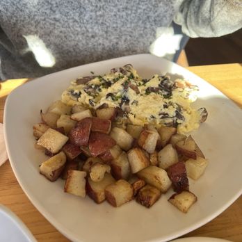 Gigi's Cafe - #1 scramble; mushrooms and goat cheese, served with roasted red potatoes. - Bakeries Near Me - Minneapolis, Minnesota
