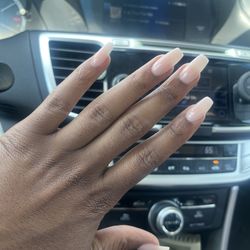 Builder's gel-- peach color. Very classy!