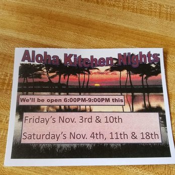 Aloha Kitchen - They're going to be open in the evening! Friday and Saturdays! - Hawaiian Near Me - San Antonio, Texas Aloha Kitchen - They're going to be open in the evening! Friday and Saturdays! - Hawaiian Near Me - San Antonio, Texas