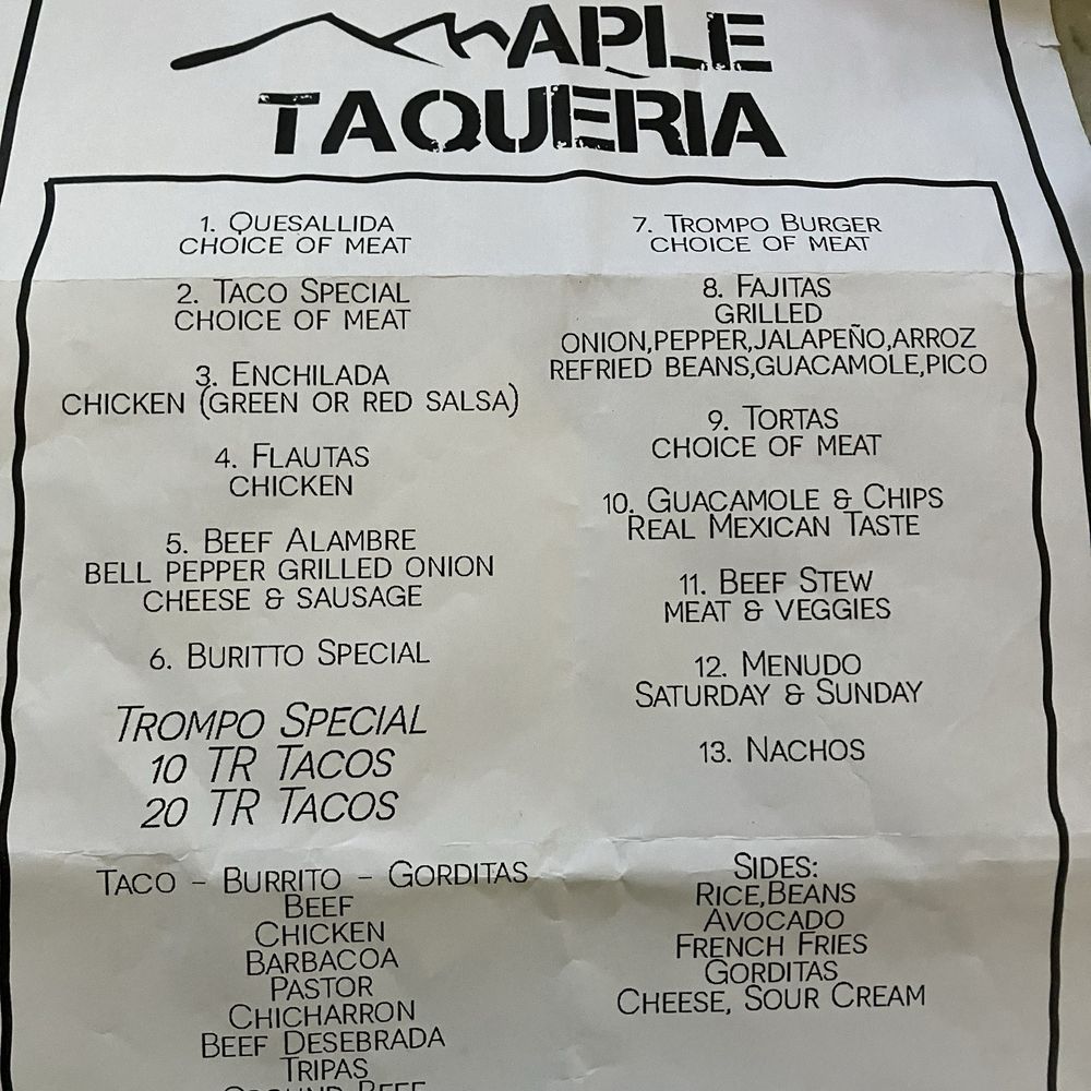 Maple Taqueria - Menu - Mexican Near Me - Coppell, Texas Maple Taqueria - Menu - Mexican Near Me - Coppell, Texas