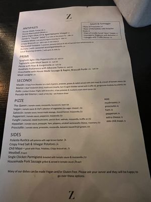 Menu photo 4 Zambri's Victoria, BC
