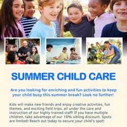 Children's Village - Salmon Creek - Join us this summer and enroll your child in full or part-time day care for children aged infant through 12 years! #childcare #infantdaycare