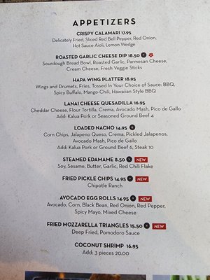 Menu photo 2 The Lanai at Mamala Bay Honolulu, HI Menu photo 2 The Lanai at Mamala Bay Honolulu, HI