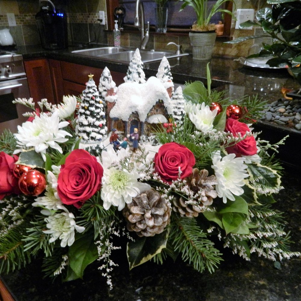 Christmas arrangement from Snohomish Flower Co. It's gorgeous!