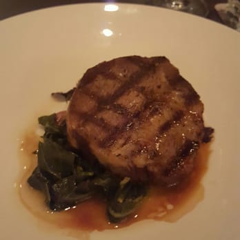 Sepia - Pork collar over collards, corn bread with a smoked apple sauce - New American Near Me - Chicago, Illinois Sepia - Pork collar over collards, corn bread with a smoked apple sauce - New American Near Me - Chicago, Illinois