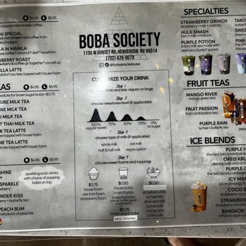 Boba Society - Menu - Bubble Tea Near Me - Henderson, Nevada Boba Society - Menu - Bubble Tea Near Me - Henderson, Nevada